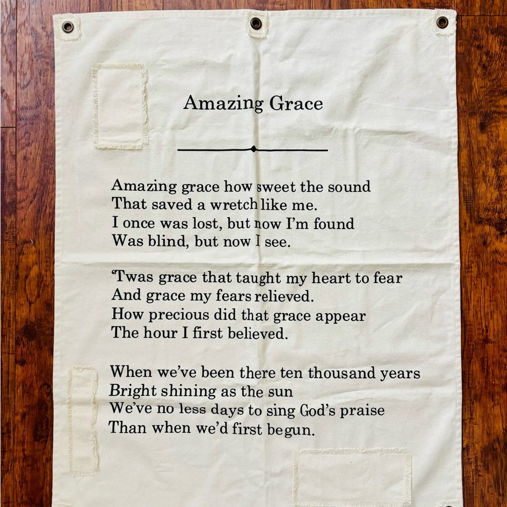 Amazing Grace Canvas Wall Hanging